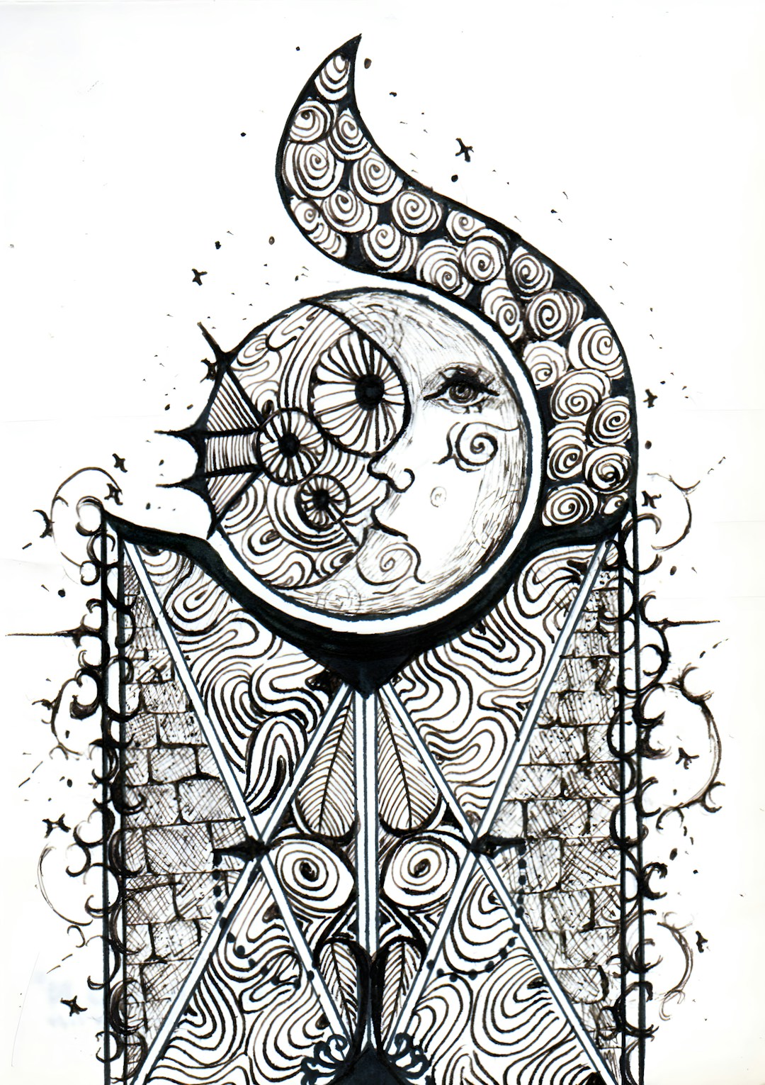 Fine line moon